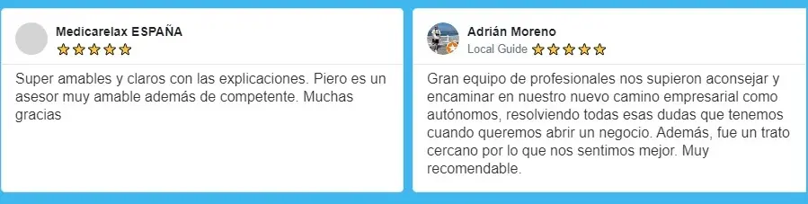 calificaciones de google